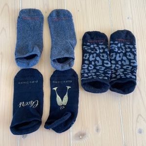 Three Pairs Pure Barre Socks size 8